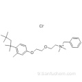 Benzenemethanaminium, N, N-dimetil-N- [2- [2- [metil-4- (1,1,3,3-tetrametilbütil) fenoksi] etoksi] etil] -, klorür CAS 25155-18-4